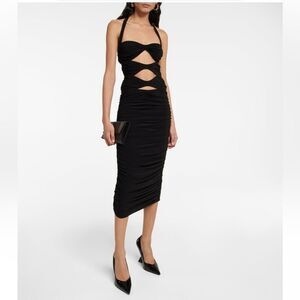Norma Kamali Black Cutout Midi Dress